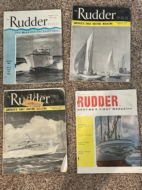 ANTIQUE RUDDER FOUR Magazine Lot 1954, 1955, 1957, 1960 – Ex Libris ...